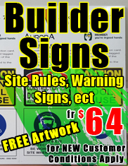 Builder Signs Site Signs fr $64
